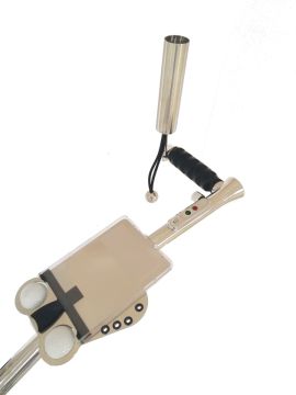 golf push cart umbrella and scorecard